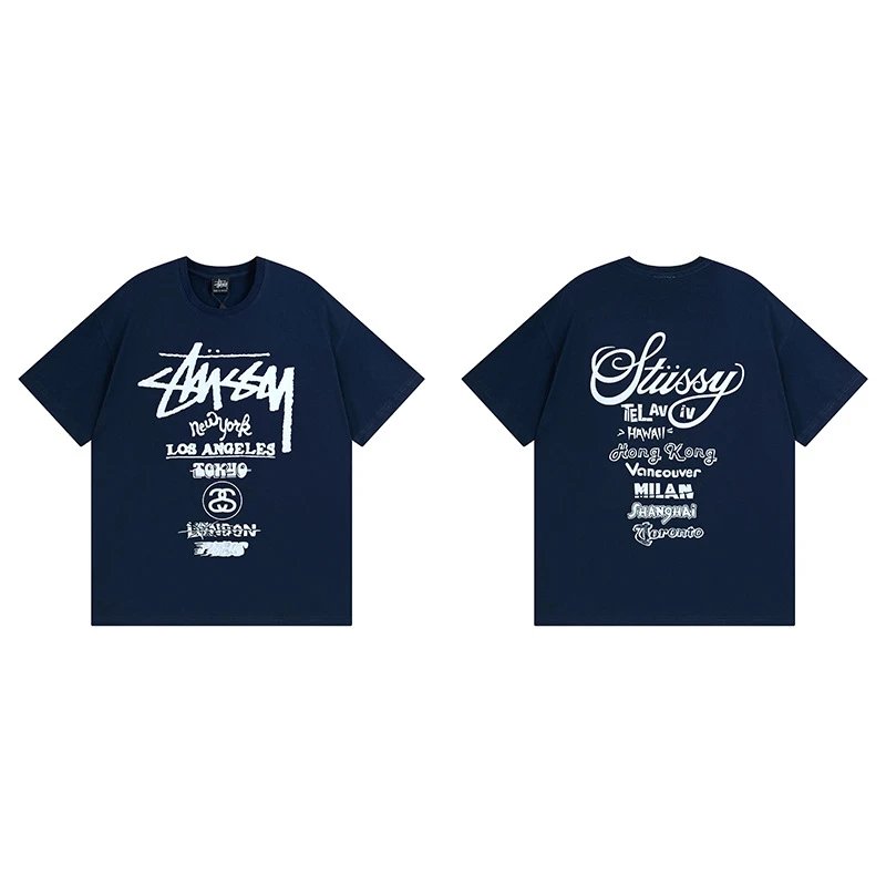Stussy angel graphic green T-shirt in casual streetwear style - Image 28