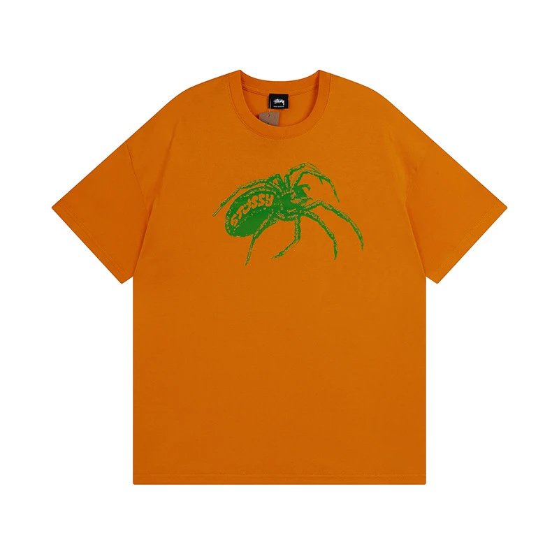 Stussy angel graphic green T-shirt in casual streetwear style - Image 4