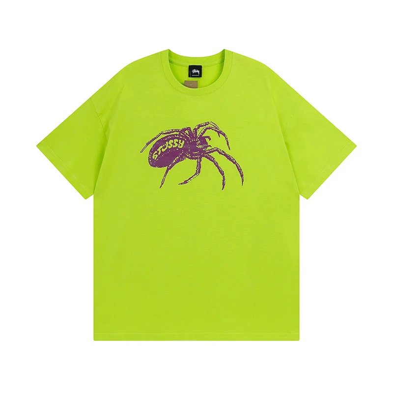 Stussy angel graphic green T-shirt in casual streetwear style - Image 5