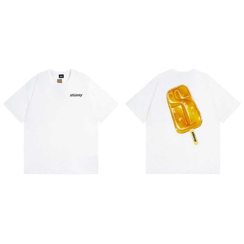 Stussy angel graphic green T-shirt in casual streetwear style - Image 6