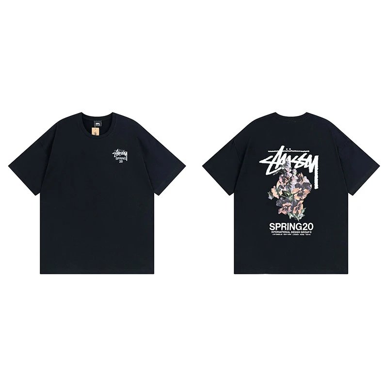 Stussy angel graphic green T-shirt in casual streetwear style - Image 10
