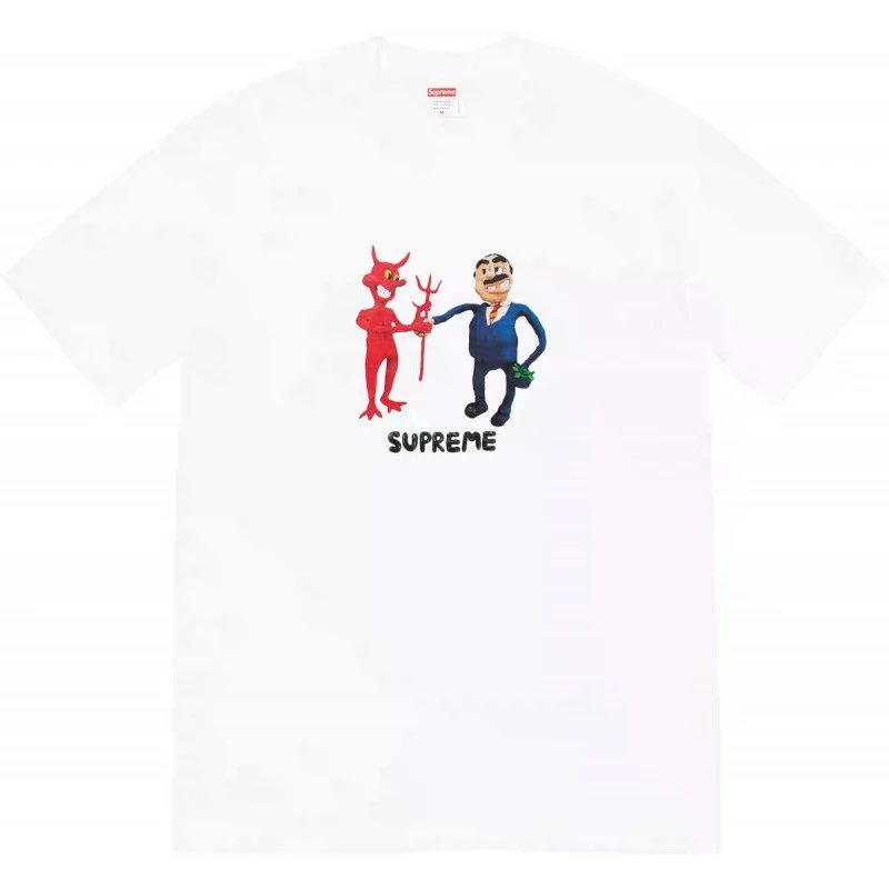 Supreme flame white T-shirt in casual streetwear style - Image 15