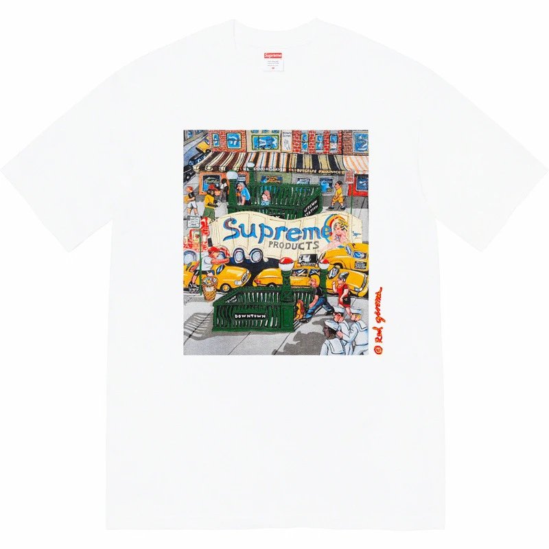Supreme flame white T-shirt in casual streetwear style - Image 33