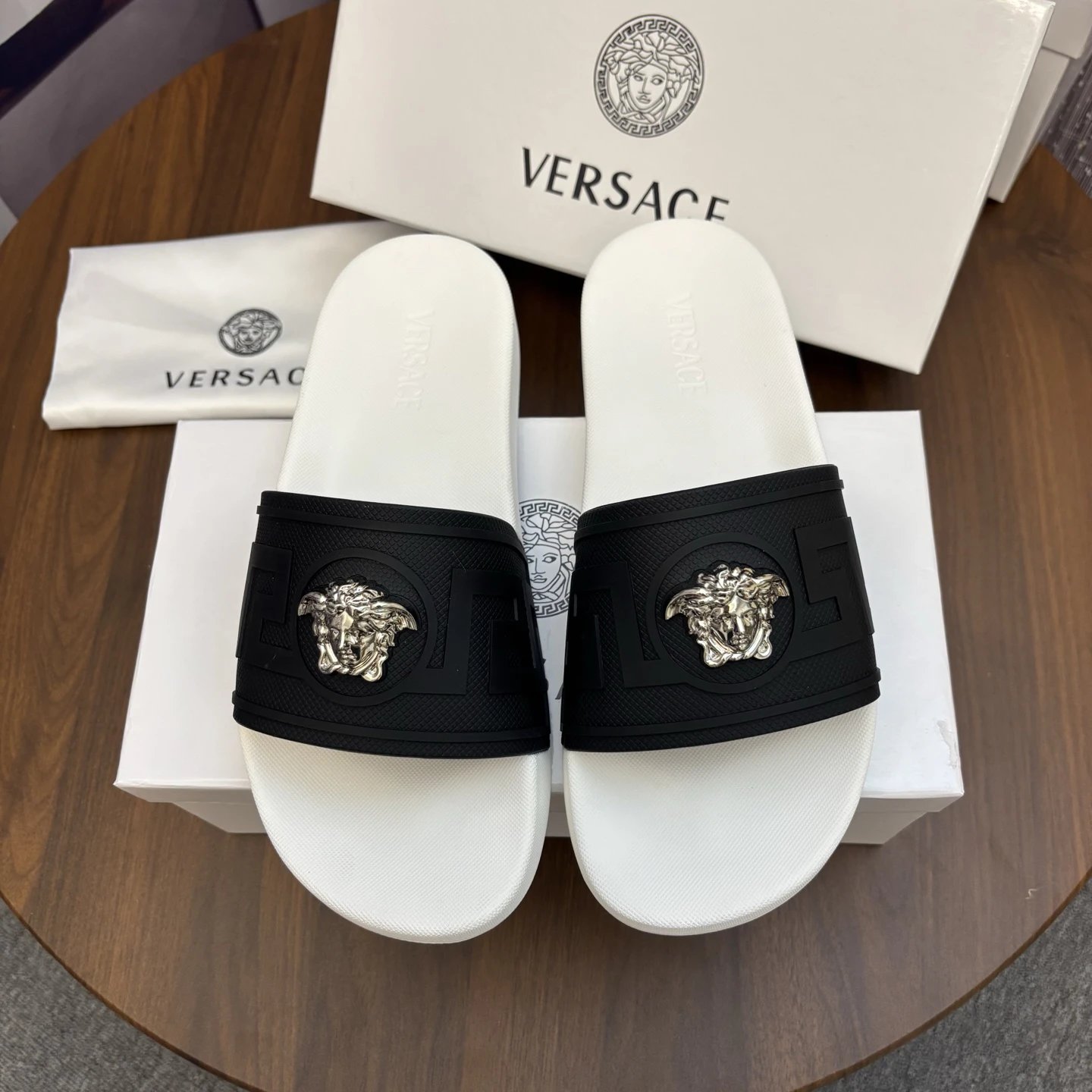 Versace slides white