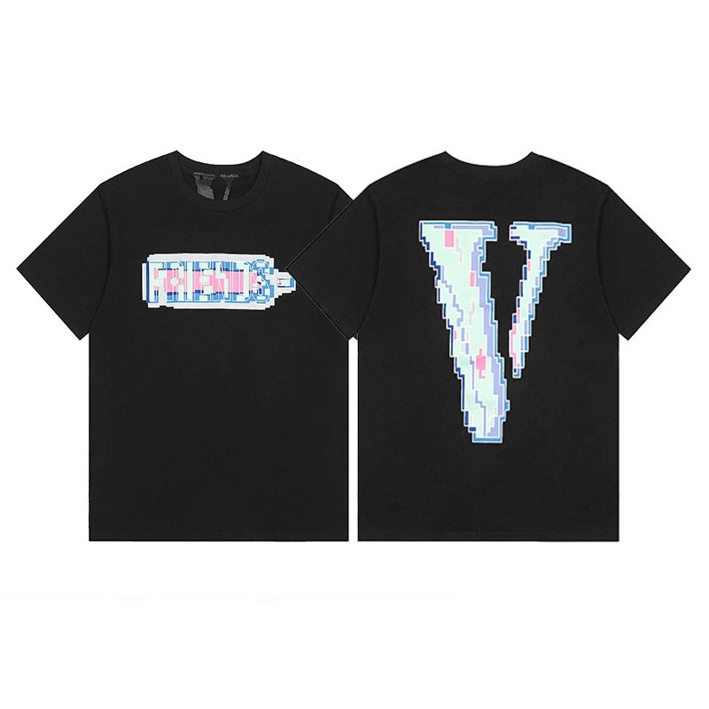 Vlone black T-shirt in casual streetwear style - Image 11