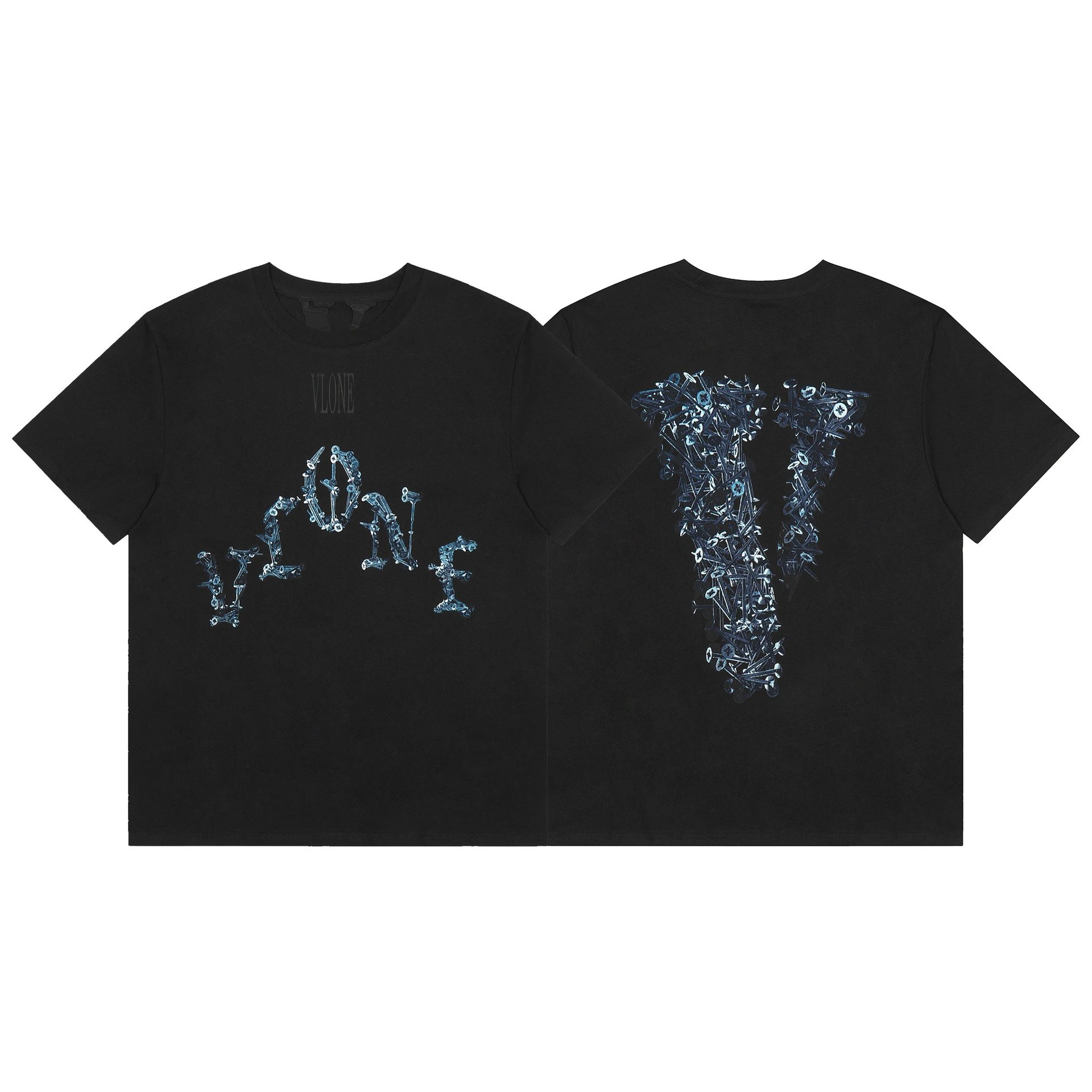 Vlone black T-shirt in casual streetwear style - Image 14