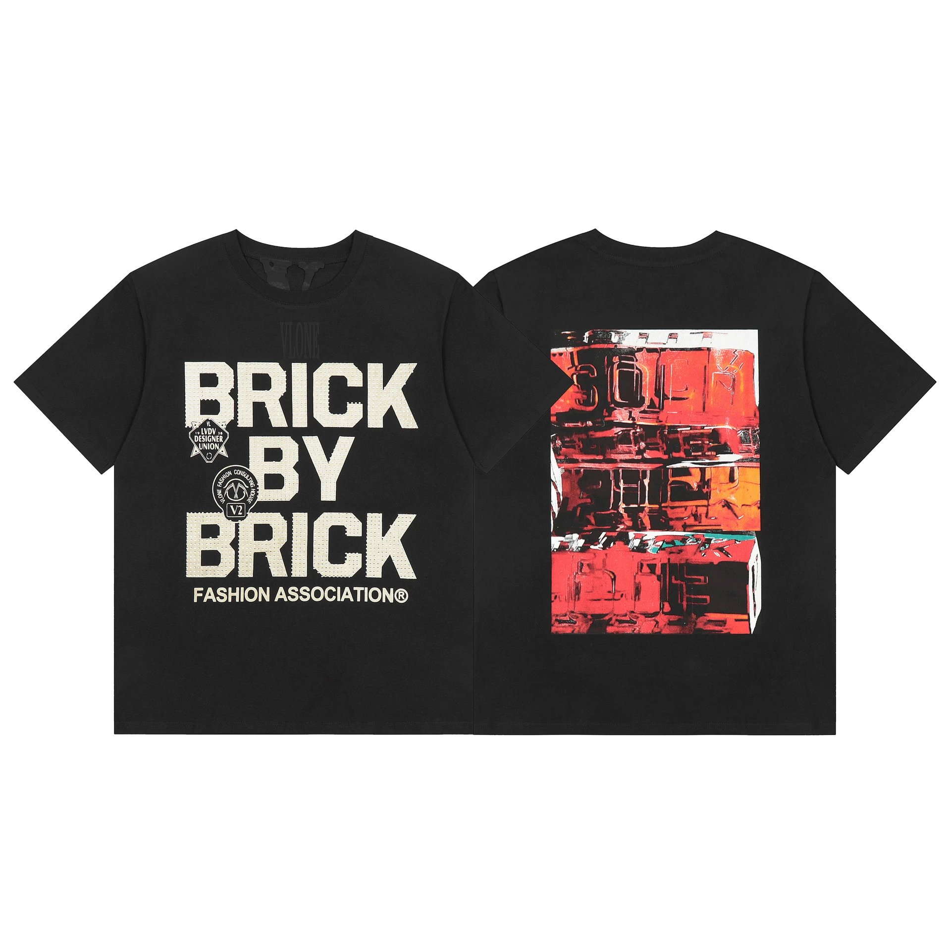 Vlone black T-shirt in casual streetwear style - Image 16