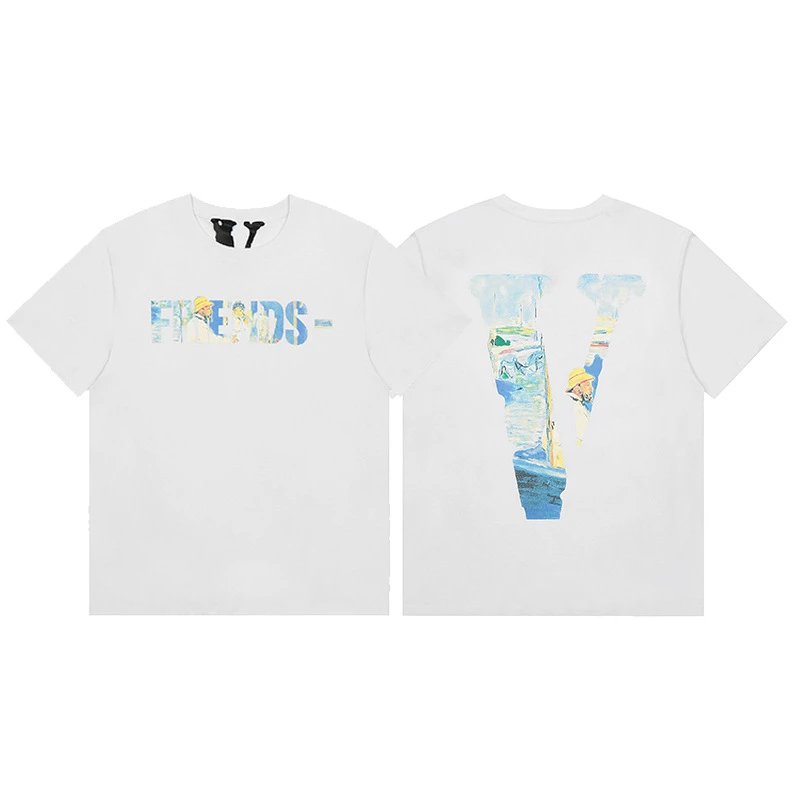 Vlone black T-shirt in casual streetwear style - Image 17