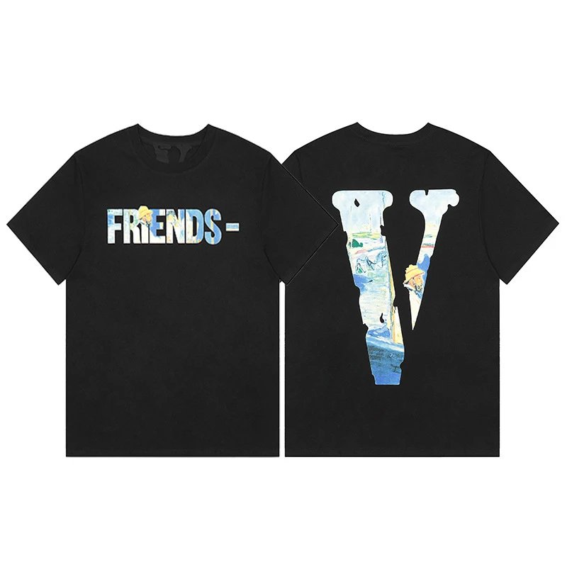 Vlone black T-shirt in casual streetwear style - Image 18