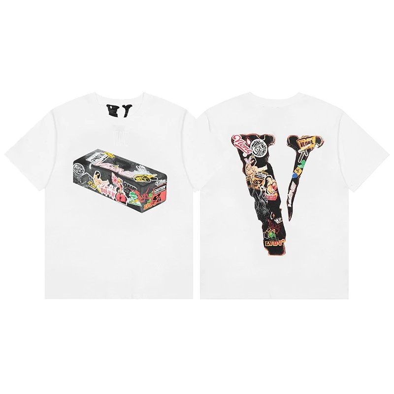 Vlone black T-shirt in casual streetwear style - Image 21