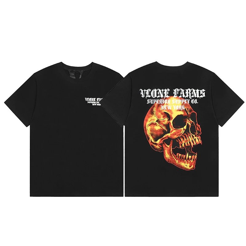 Vlone black T-shirt in casual streetwear style - Image 30