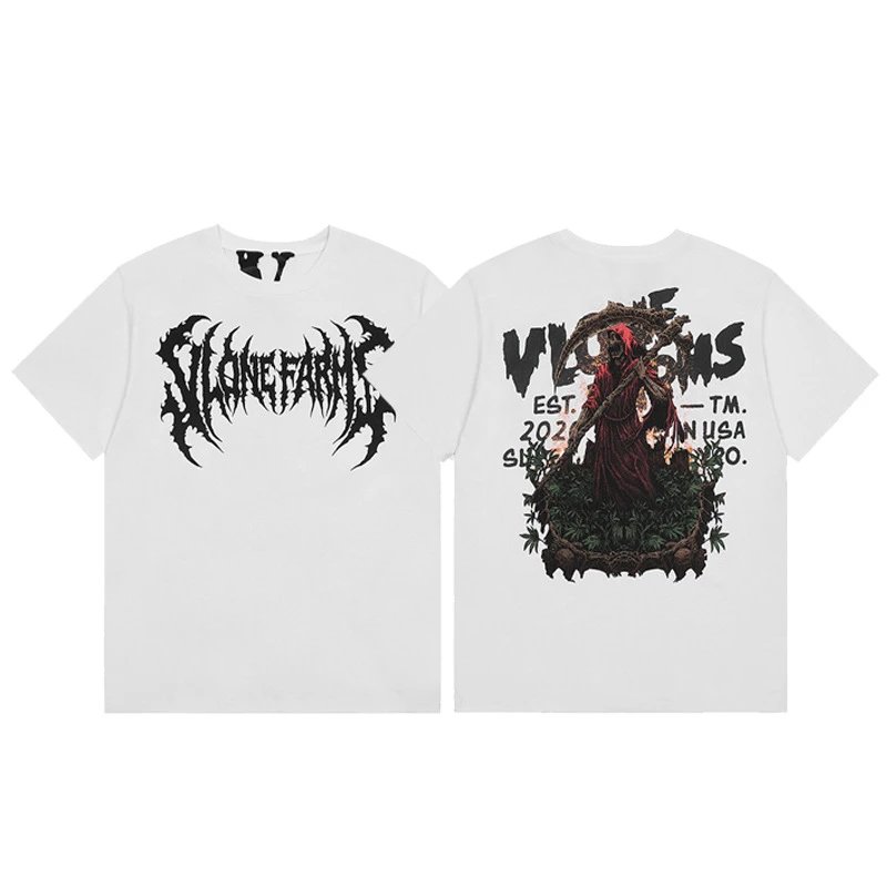 Vlone black T-shirt in casual streetwear style - Image 35