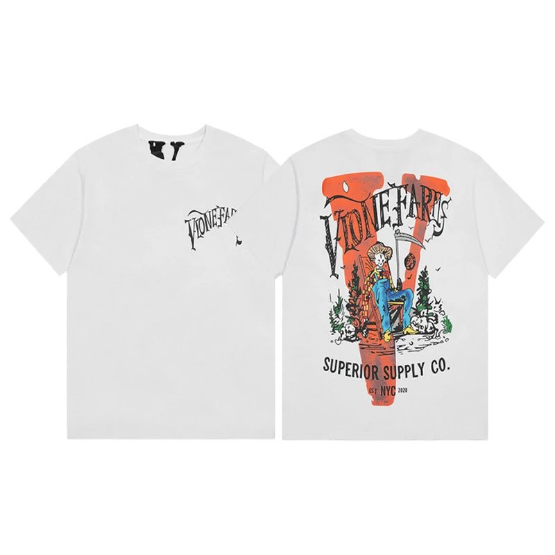 Vlone black T-shirt in casual streetwear style - Image 37