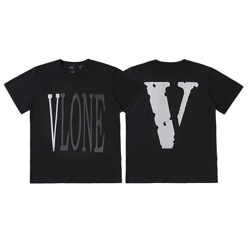 Vlone black T-shirt in casual streetwear style - Image 5