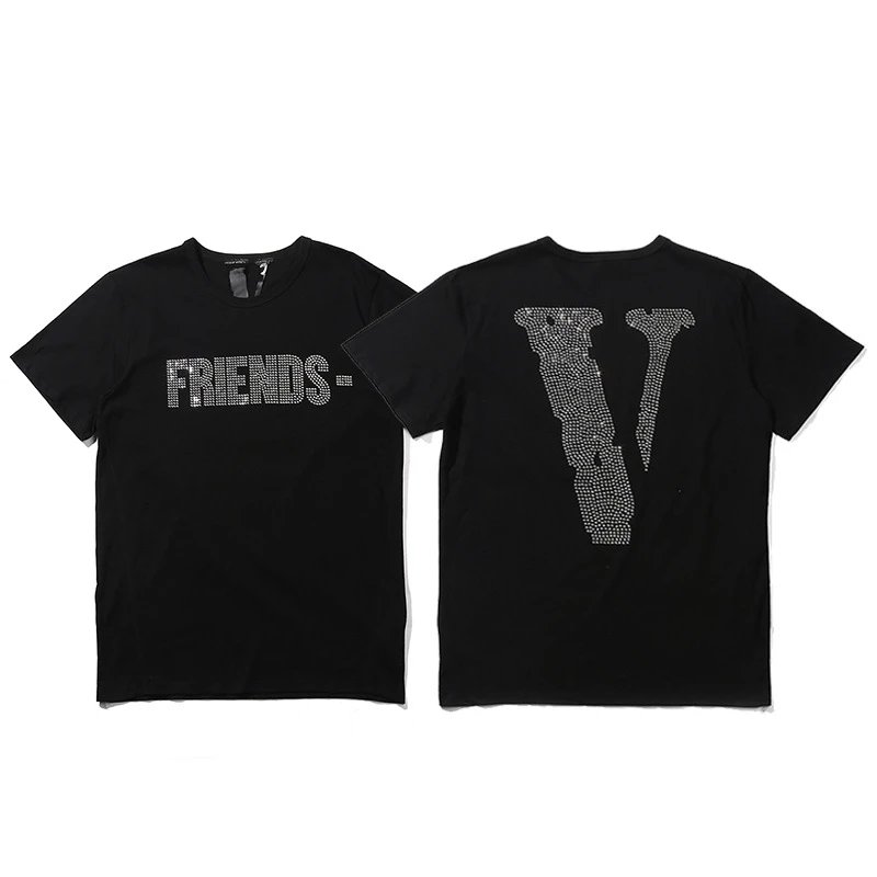 Vlone black T-shirt in casual streetwear style - Image 7