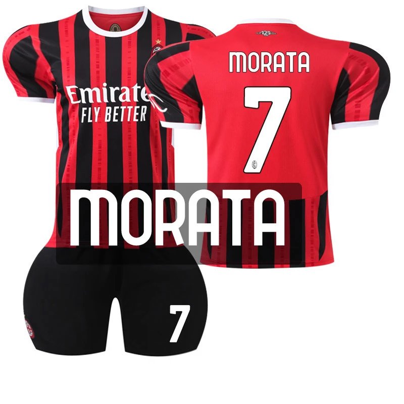 AC Milan red and black football jersey in retro sports style - Image 14