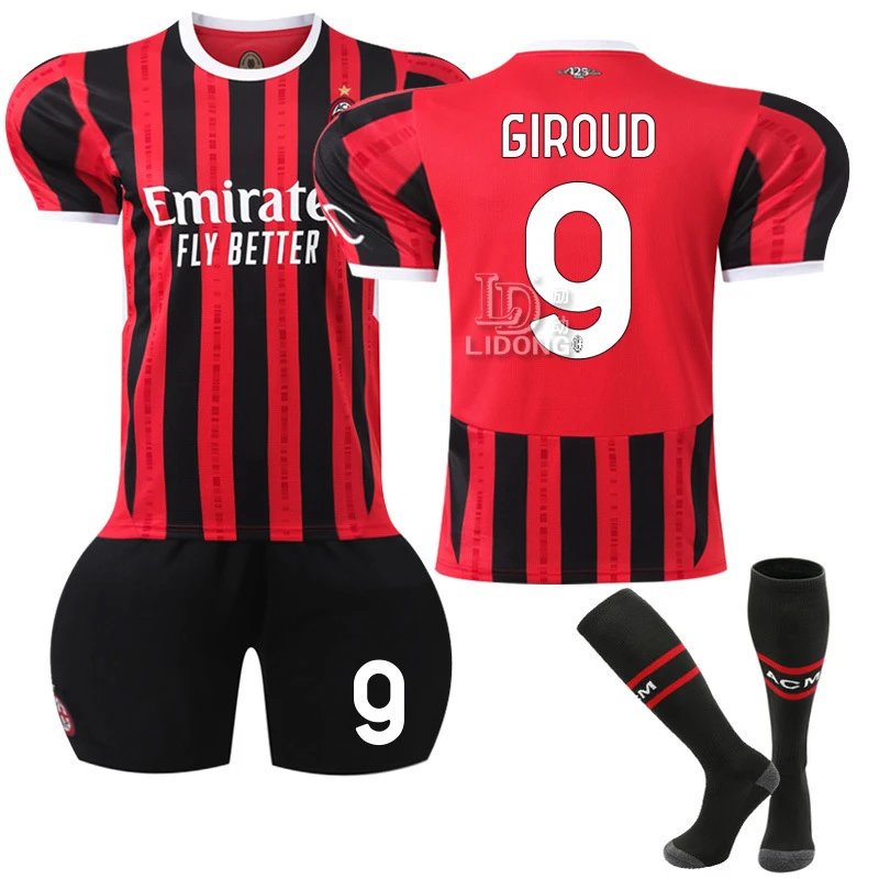AC Milan football jersey red and black