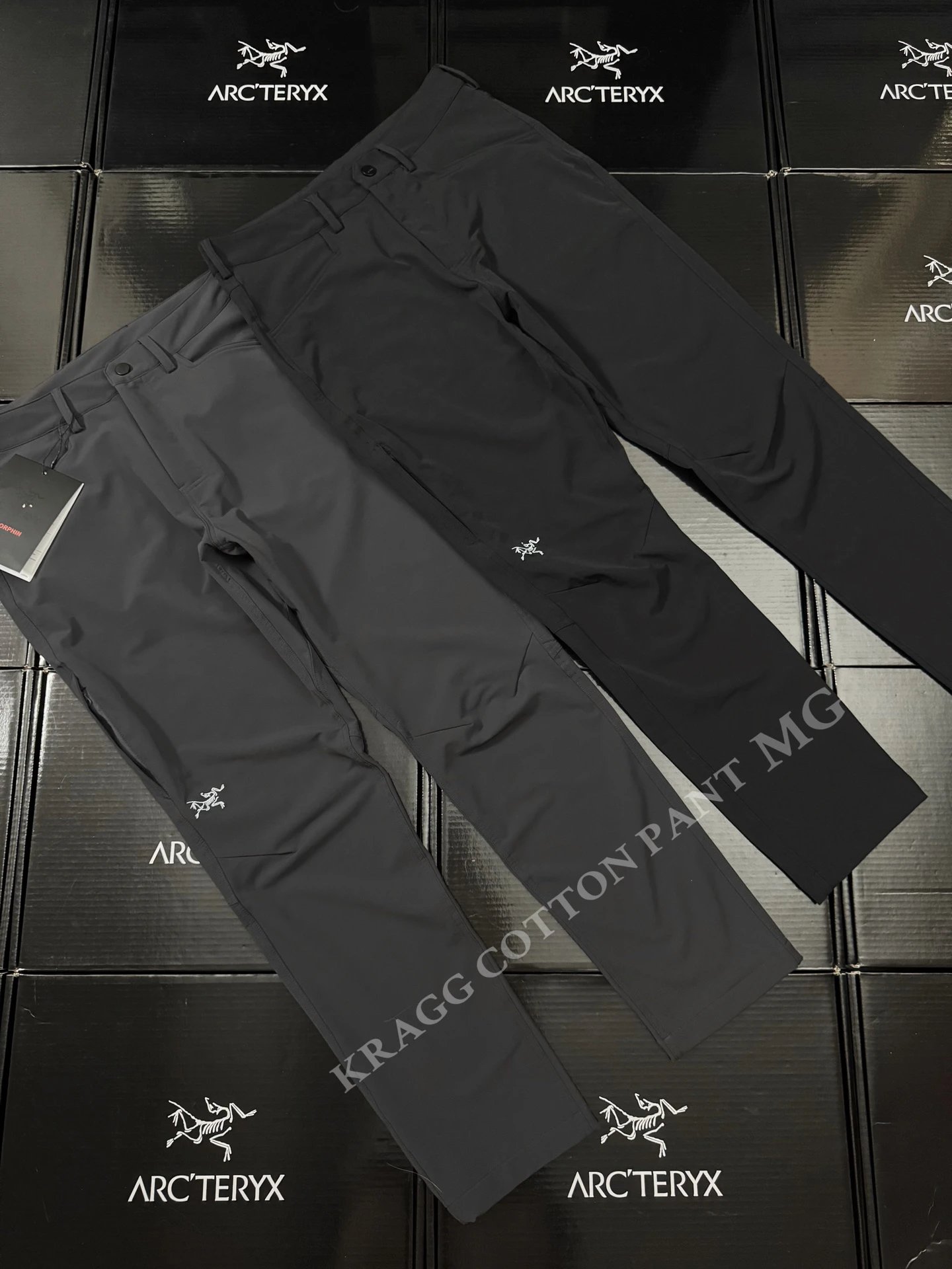 Arc'teryx gray outdoor pants in utility-inspired style