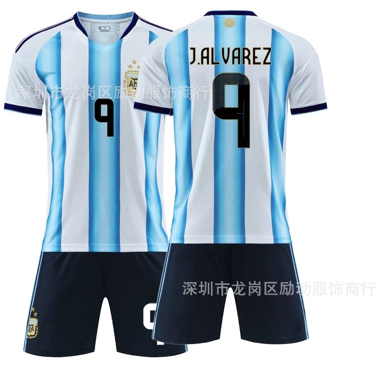 Argentina blue football jersey in retro sports style - Image 12