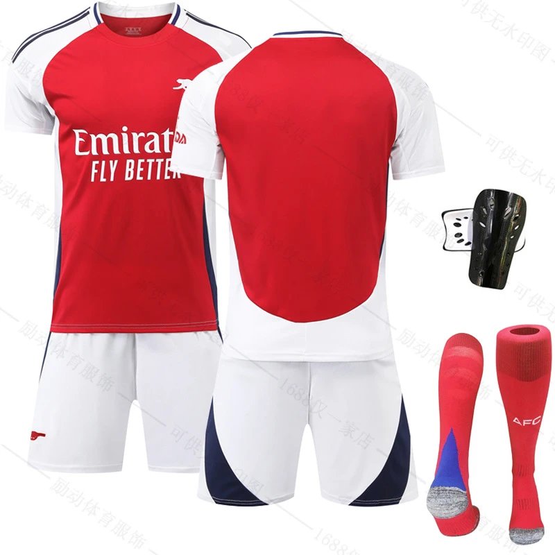 Arsenal red and white football jersey in retro sports style - Image 17