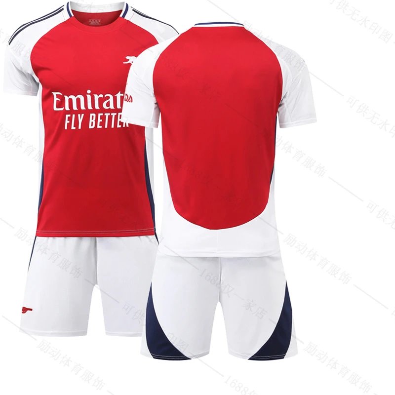 Arsenal red and white football jersey in retro sports style - Image 25