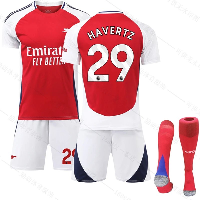 Arsenal red and white football jersey in retro sports style - Image 7
