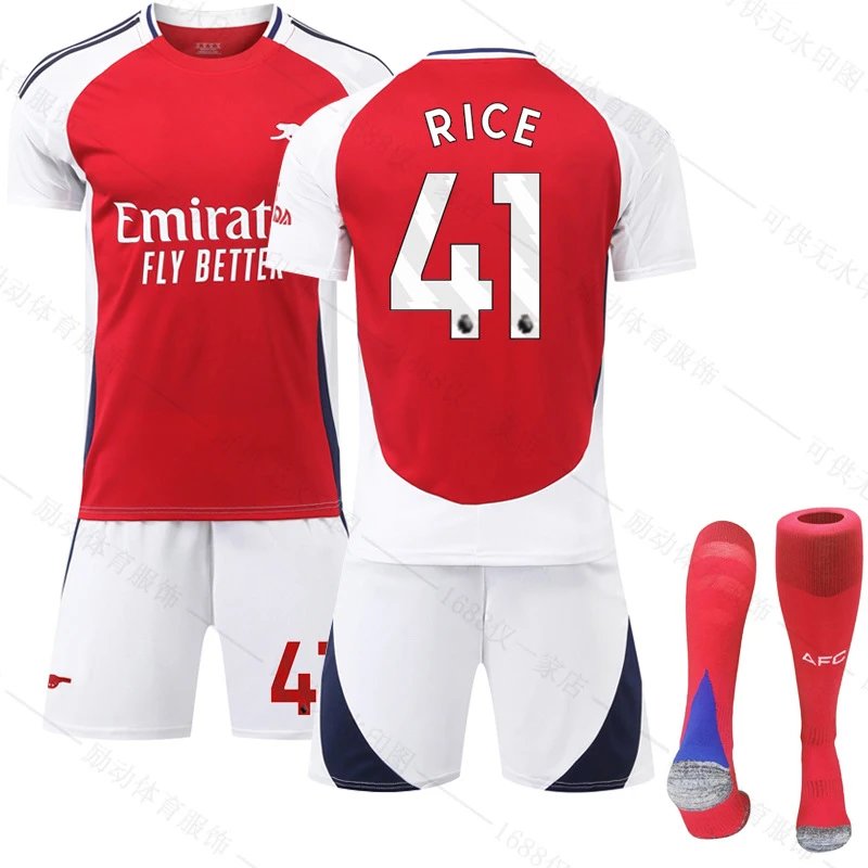Arsenal red and white football jersey in retro sports style - Image 8