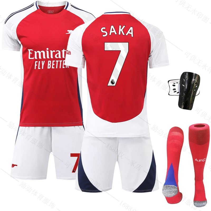 Arsenal football jersey red and white