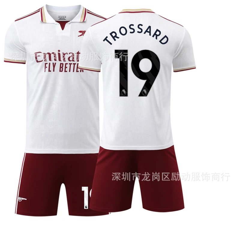 Arsenal white and red football jersey in retro sports style - Image 25