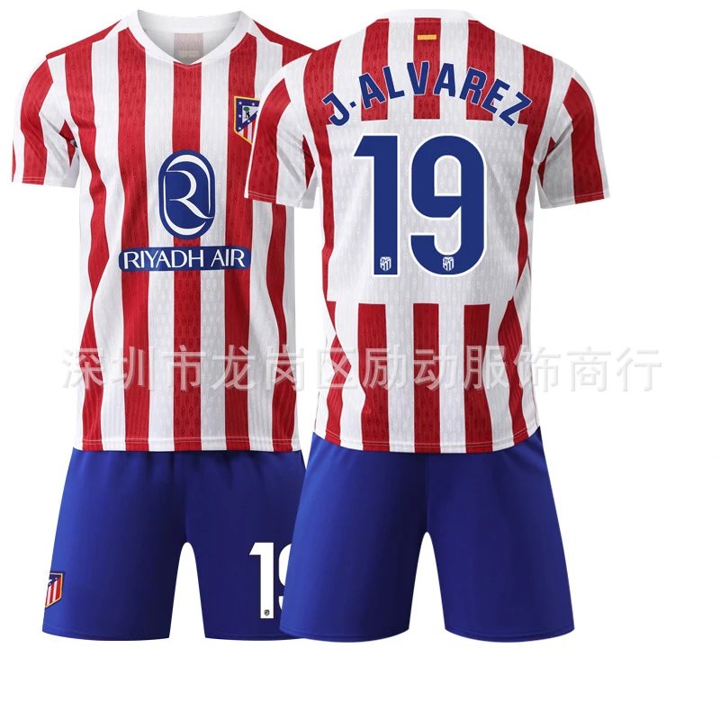 Atletico Madrid red football jersey in retro sports style - Image 9