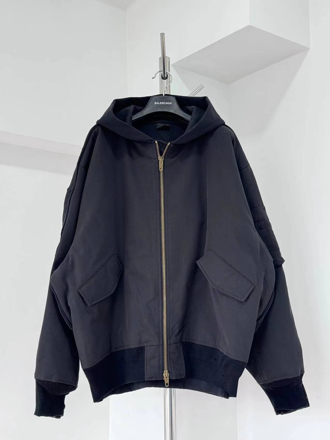 Balenciaga varsity jacket navy