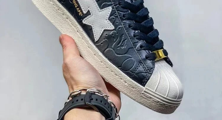 Bape black sneakers in classic athletic style - Image 4
