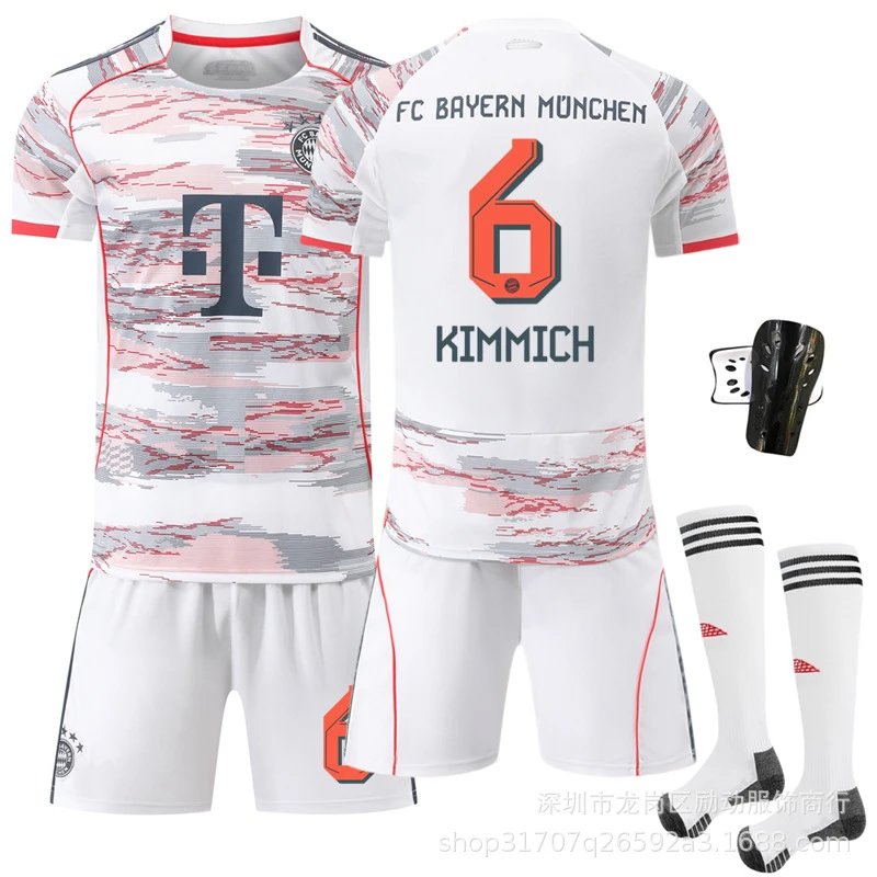 Bayern Munich gray football jersey in retro sports style - Image 12
