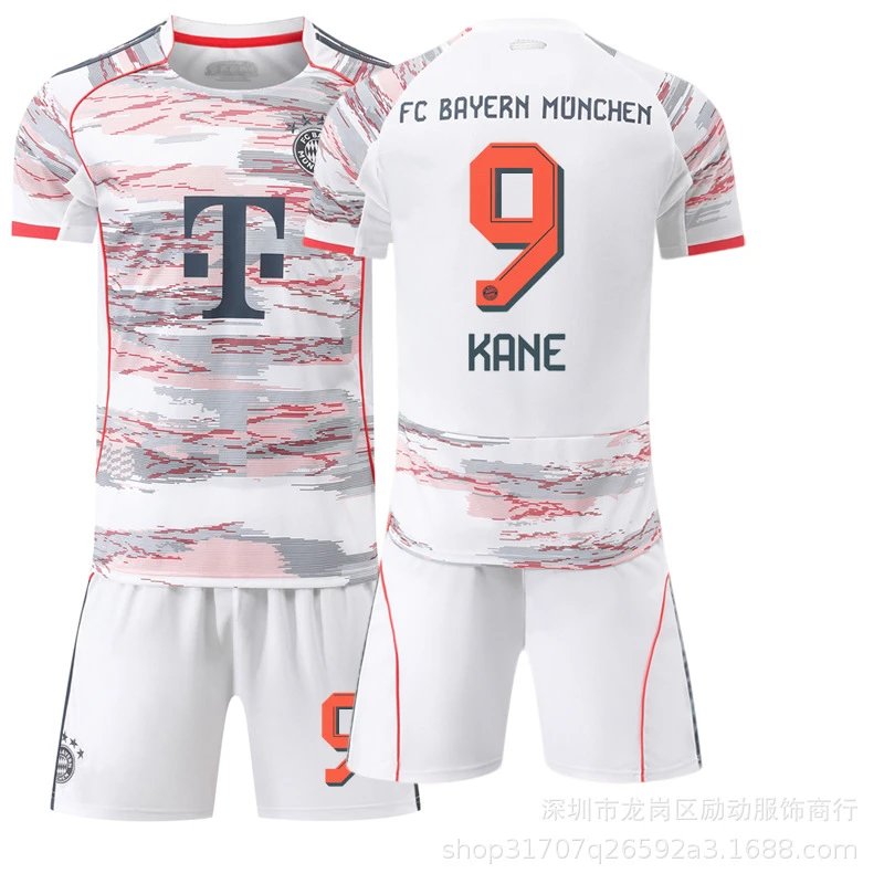 Bayern Munich gray football jersey in retro sports style - Image 22