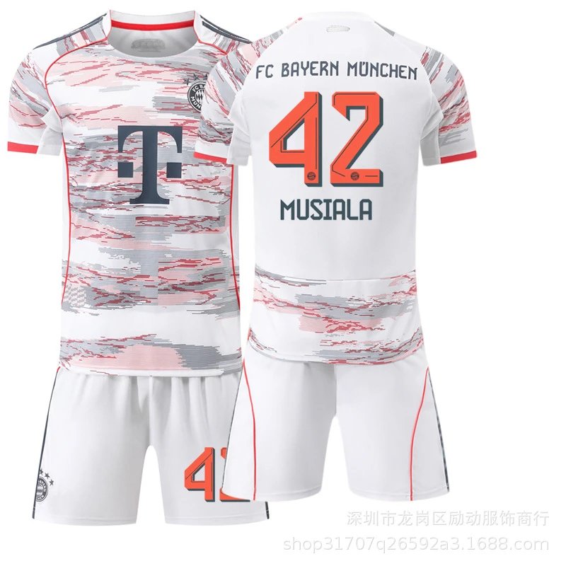Bayern Munich gray football jersey in retro sports style - Image 27