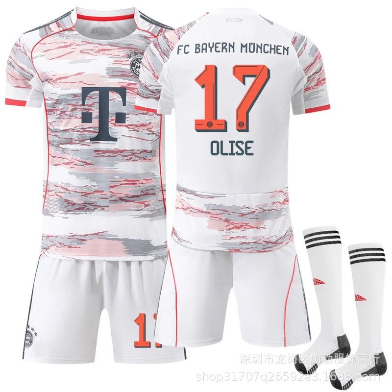 Bayern Munich gray football jersey in retro sports style - Image 7