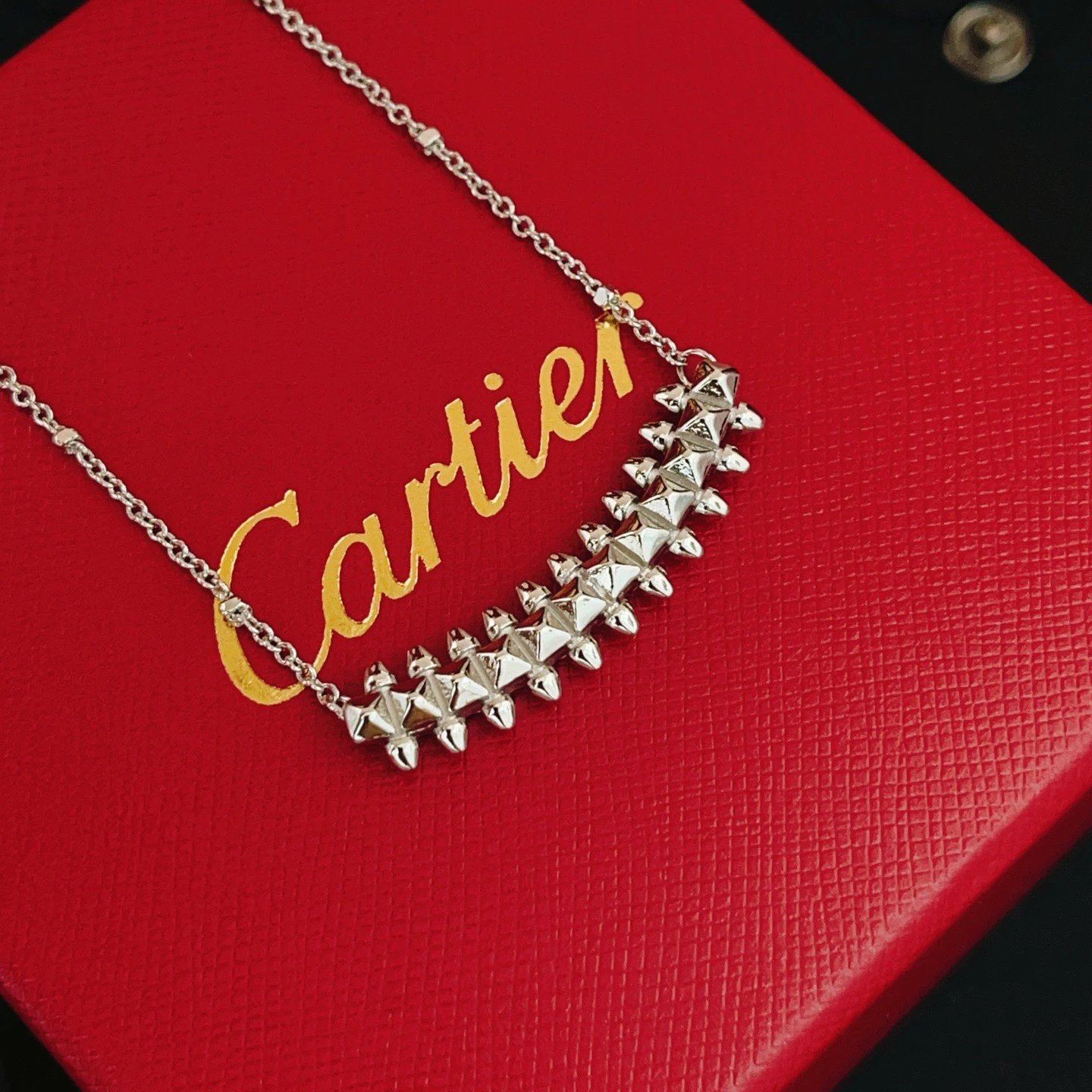 Cartier necklace red