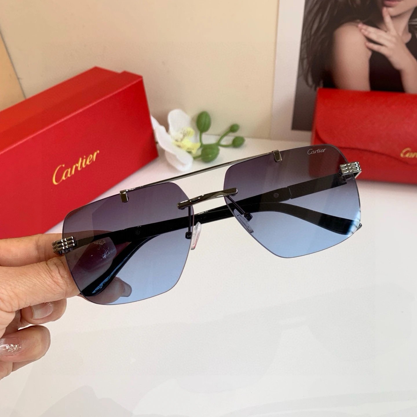 Cartier sunglasses white