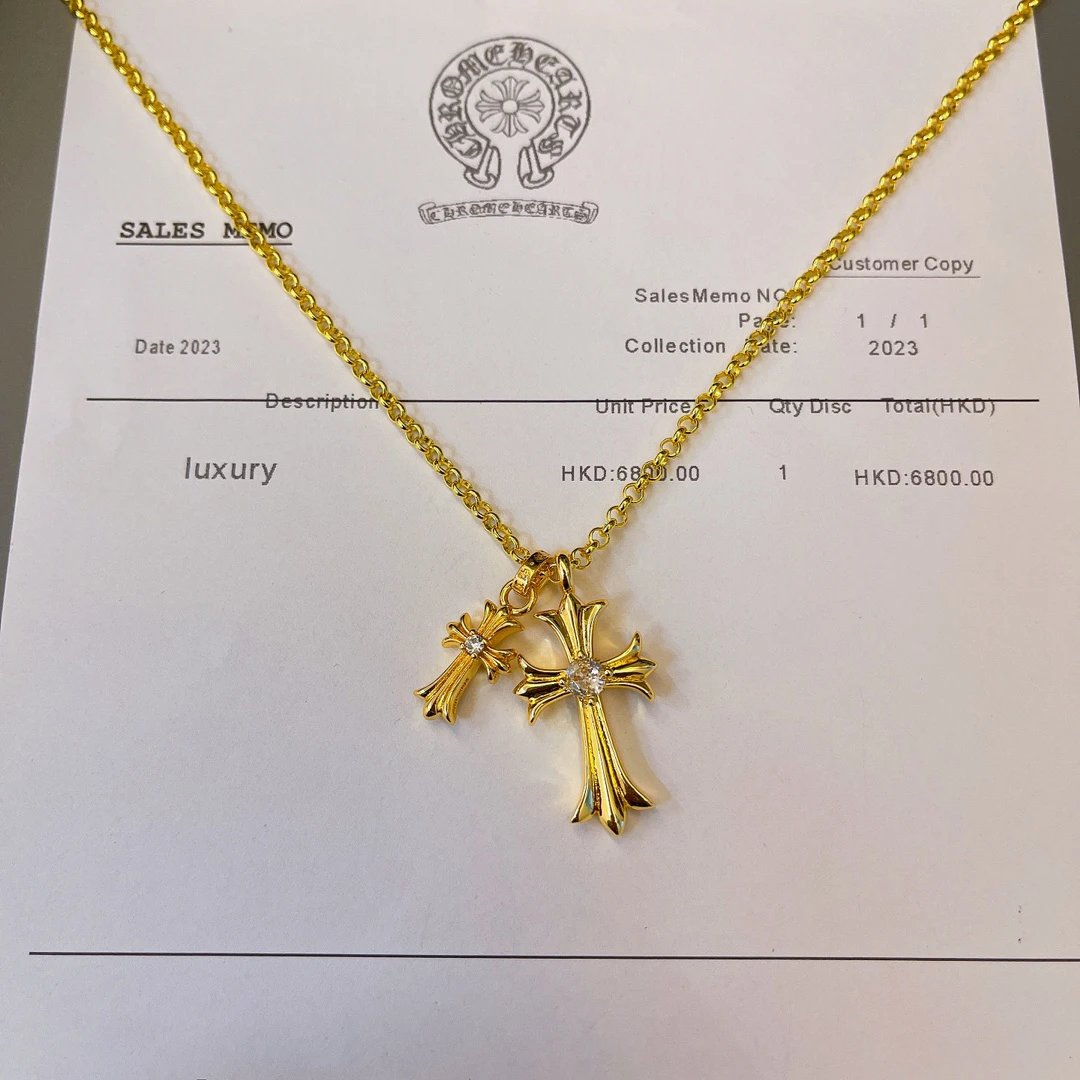 Chrome Hearts necklace gray