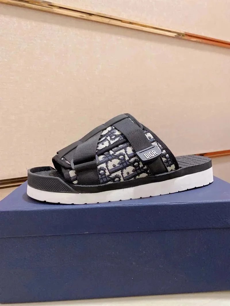 Dior black slides in easygoing casual style - Image 2