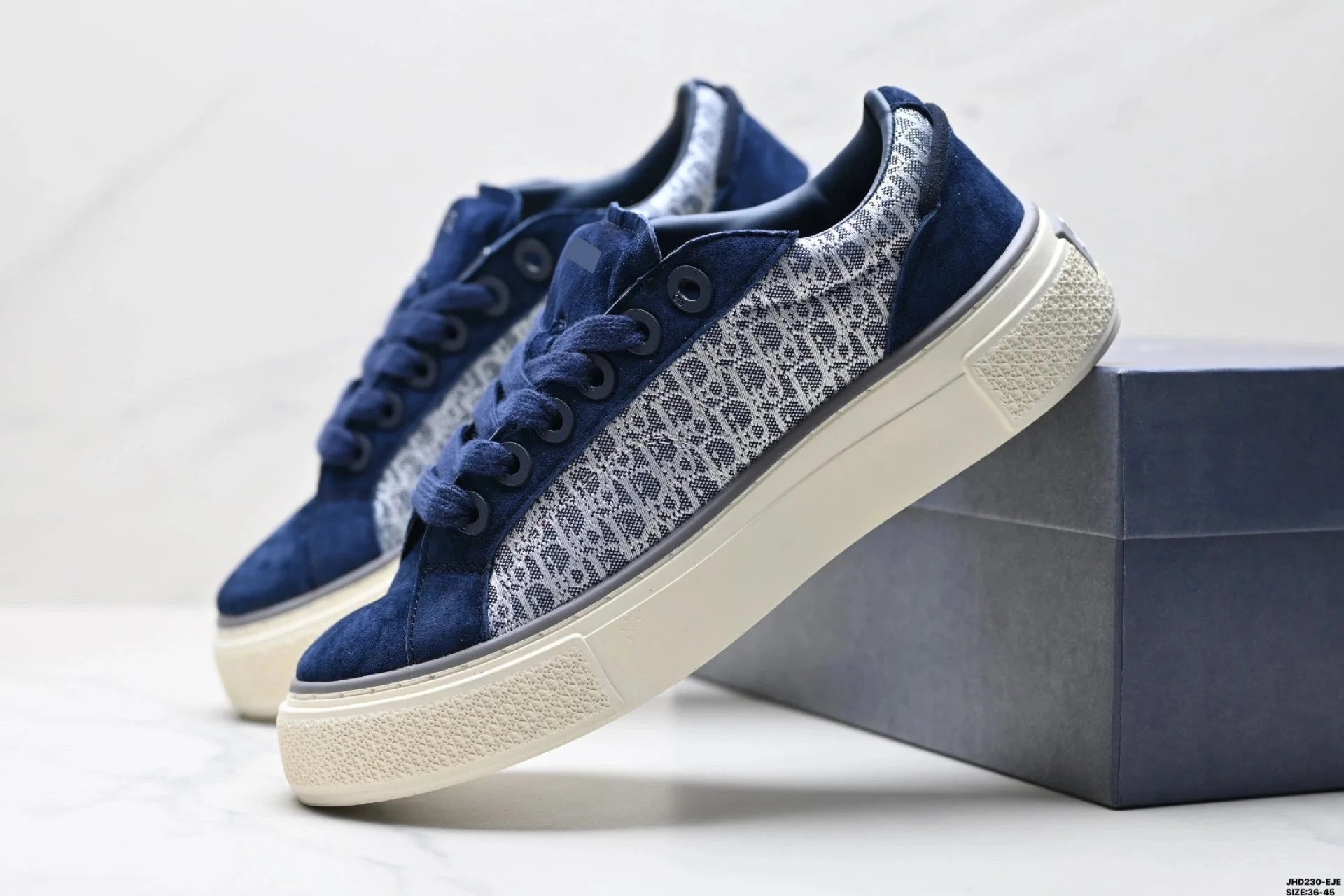 Dior blue sneakers in classic athletic style - Image 7