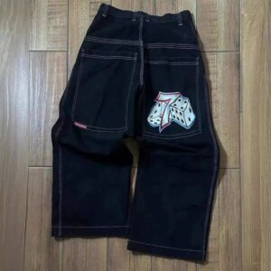 Evisu graphic print jeans navy