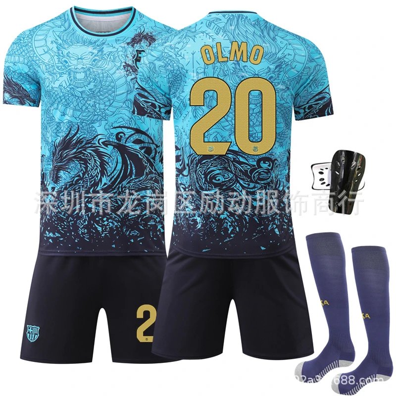 FC Barcelona blue football jersey in retro sports style - Image 19