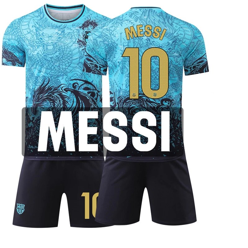 FC Barcelona blue football jersey in retro sports style - Image 24