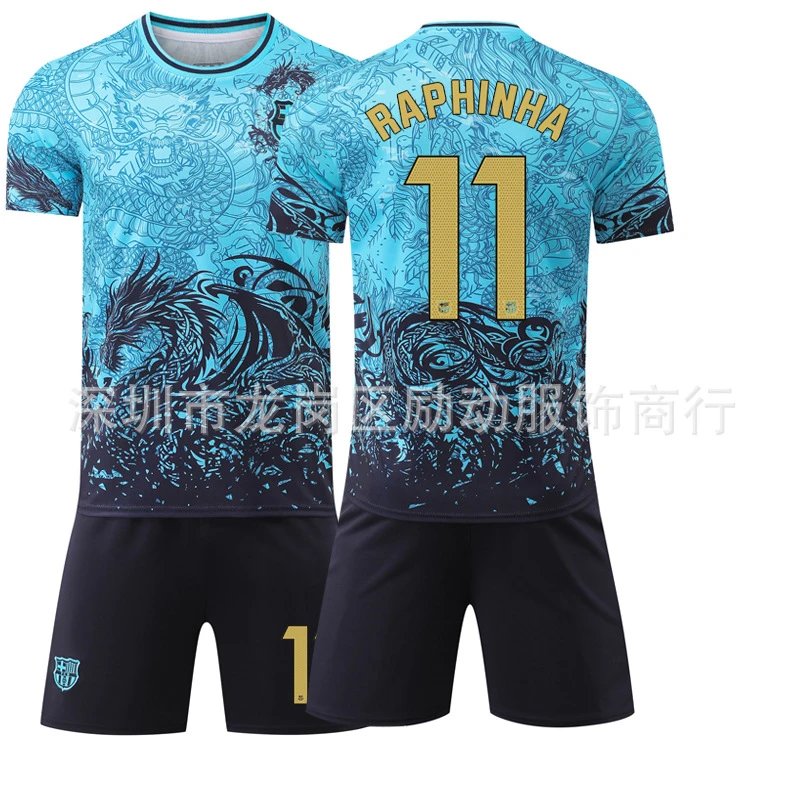 FC Barcelona blue football jersey in retro sports style - Image 26
