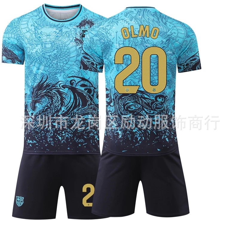 FC Barcelona blue football jersey in retro sports style - Image 28