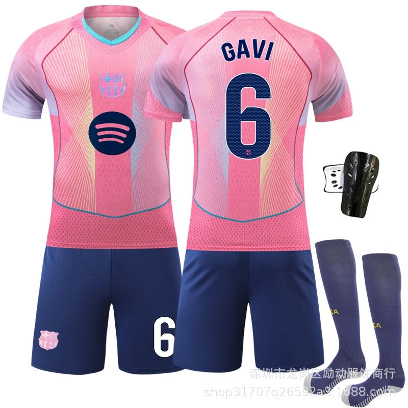 FC Barcelona pink football jersey in retro sports style - Image 11