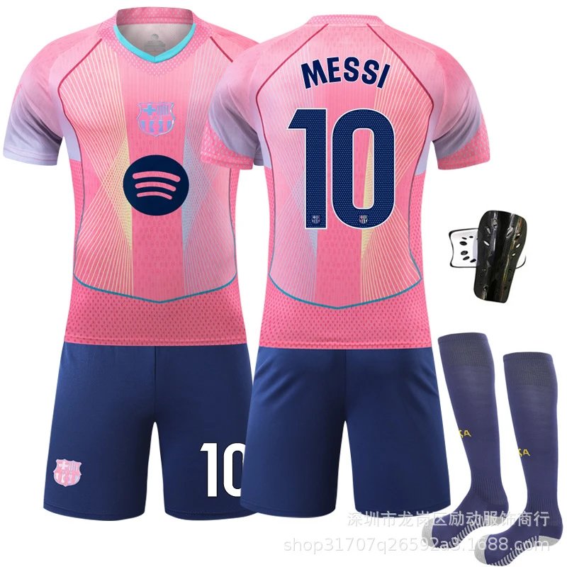 FC Barcelona pink football jersey in retro sports style - Image 15