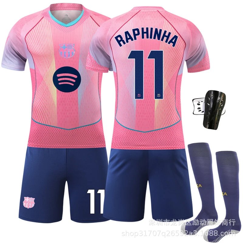 FC Barcelona pink football jersey in retro sports style - Image 16