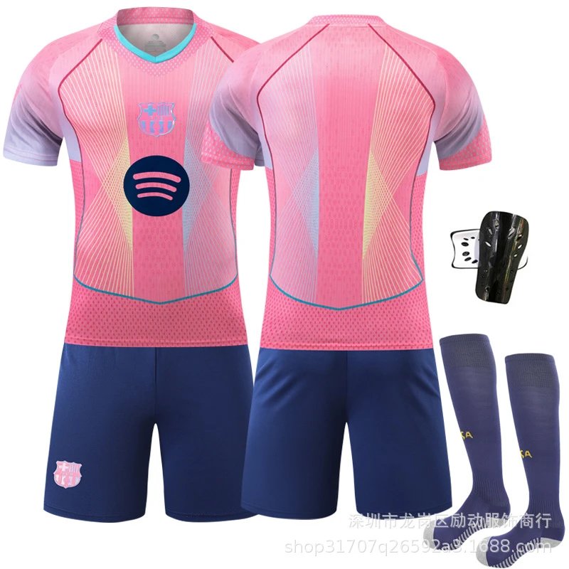 FC Barcelona pink football jersey in retro sports style - Image 18